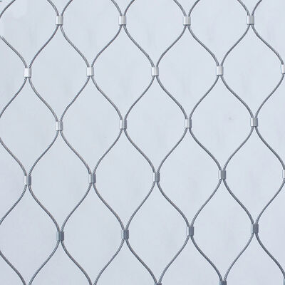 Arsitektur Wire Rope Mesh untuk Railing Infill Facade Cladding