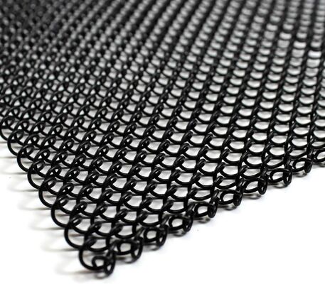Serbuk Lapisan Hitam Mesh Tirai Keamanan Fireplace Screen Tirai