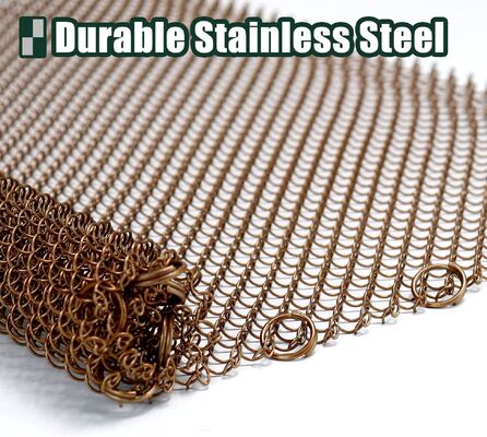 Anti-deformasi Desain Logam Stainless Steel 1,2mm Fireplace Mesh Screen