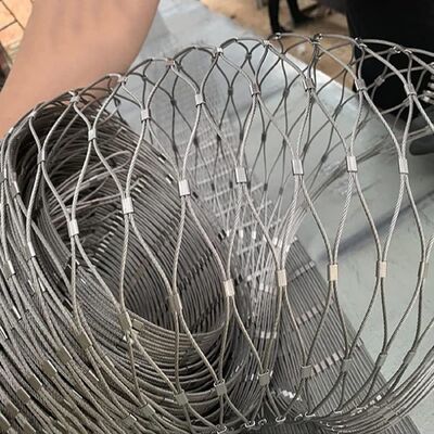 Arsitektur Wire Rope Mesh untuk Railing Infill Facade Cladding