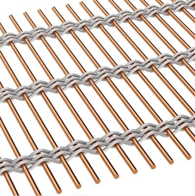 Jaring Arsitektur baja tahan karat Fleksibel Dekoratif yang Disesuaikan untuk Gedung Perkantoran