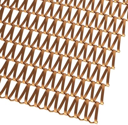 Kawat Datar Stainless Steel Arsitektur Spiral Weave Conveyor Belt Mesh Untuk Bangunan