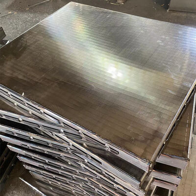 Panel Layar Tekuk Saringan Kawat Terbungkus Baji Stainless Steel Johnson