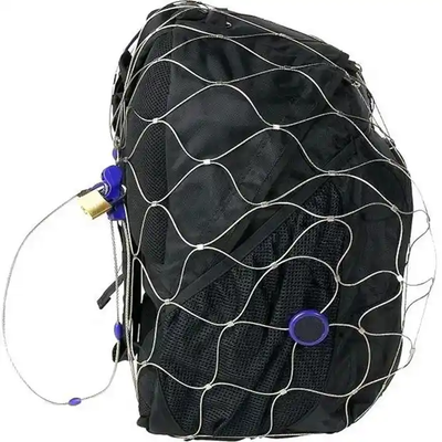 Kekuatan Tinggi Stainless Steel Ferruled Kabel Tali Kawat Mesh Pelindung Ransel Tas Jaring Fleksibel