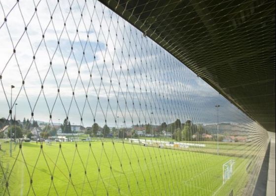 Rope Steel Wire Mesh 3,0mm 3,2mm PVDF Lapisan Jaringan Keamanan