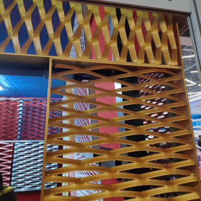 Customized Powder Coating Aluminium Expanded Metal Mesh Langit-langit Dinding Fasad