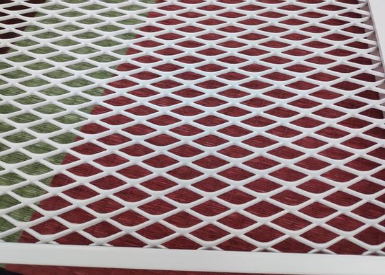 Emas Aluminium Expanded Mesh Cladding 3,5mm 4,0mm Dengan Frame