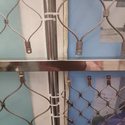 Jaring Pelindung 304 316 Jaring Dekoratif Tali Stainless Steel untuk Area Taman