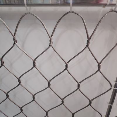 SS304 7*7 Kawat kabel fleksibel jaring untuk pagar kebun binatang