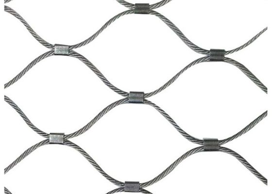 AISI 316 stainless steel rope wire mesh 4x4 Inch untuk Zoo Enclosures