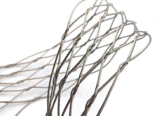 AISI 316 stainless steel rope wire mesh 4x4 Inch untuk Zoo Enclosures