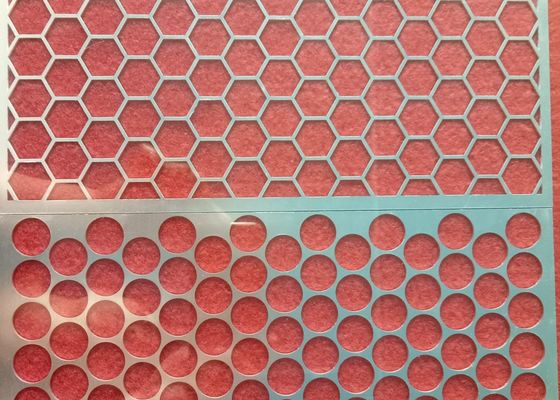 Powder Coating Black Aluminium Hexagonal Round Hole Speaker Grille Punching Metal Mesh