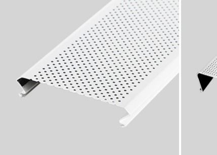 Langit-langit Berlubang Aluminium Berlapis PVC 3003H24 Gantung