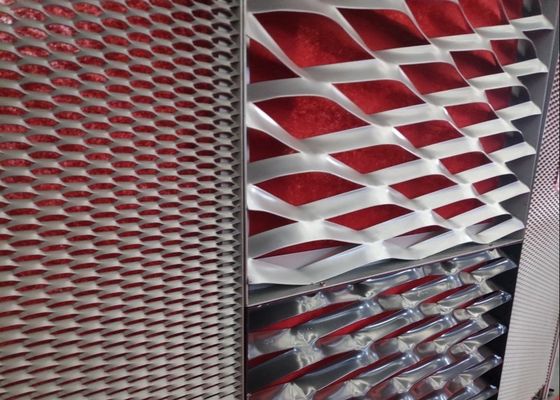 Langit-langit Jaring Logam Ekspansi Aluminium Anodized 1060 3003 Paduan