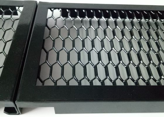 Emas Aluminium Expanded Mesh Cladding 3,5mm 4,0mm Dengan Frame