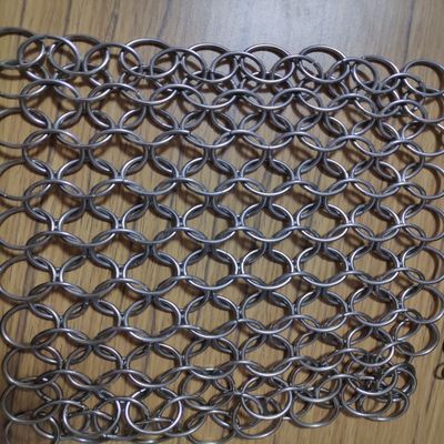 1mm 1.5mm Golden Color Ring Mesh Curtain Stainless Steel Ring Mesh for Architectural Decoration