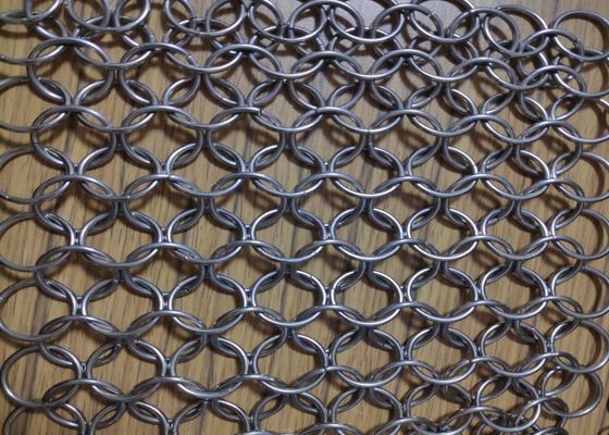 1mm 1.5mm Golden Color Ring Mesh Curtain Stainless Steel Ring Mesh for Architectural Decoration