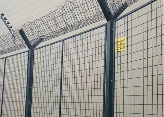 Y Square Post Galvanized Wire Mesh Pagar dengan Razor Wire 4.0mm 4.5mm