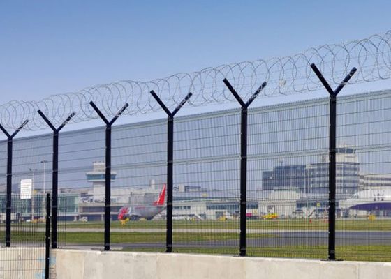 Y Square Post Galvanized Wire Mesh Pagar dengan Razor Wire 4.0mm 4.5mm