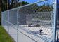 Hijau hitam 6 Ft Galvanized Chain Link Fence 2.0mm 2.5mm Cyclone Wire Fence