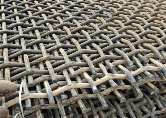 Baja tahan karat 304 Kunci Crimped Woven Wire Mesh untuk layar pertambangan