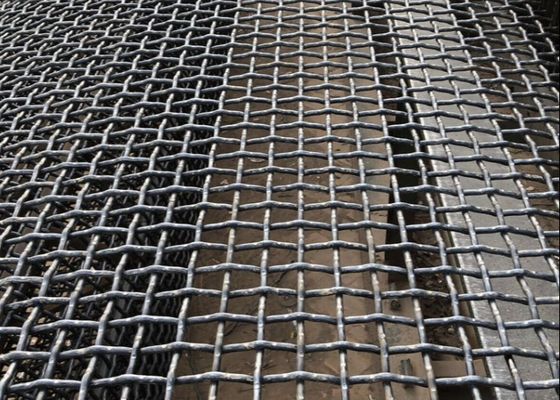 Baja tahan karat 304 Kunci Crimped Woven Wire Mesh untuk layar pertambangan