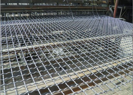 Baja tahan karat 304 Kunci Crimped Woven Wire Mesh untuk layar pertambangan