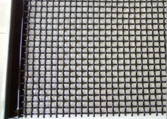 65Mn Baja Karbon Crimped Woven Wire Mesh untuk Crusher Screen