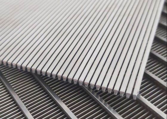 316 Stainless Steel Wedge Wire Screen 100 Mikron Slot Flange