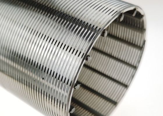 316 Stainless Steel Wedge Wire Screen 100 Mikron Slot Flange