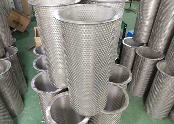 Tabung Filter Berlubang Stainless Steel Kustom dengan Pegangan
