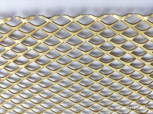 Outdoor Diamond Hole Expanded Metal Mesh Dekoratif Dinding Cladding Aluminium Wire