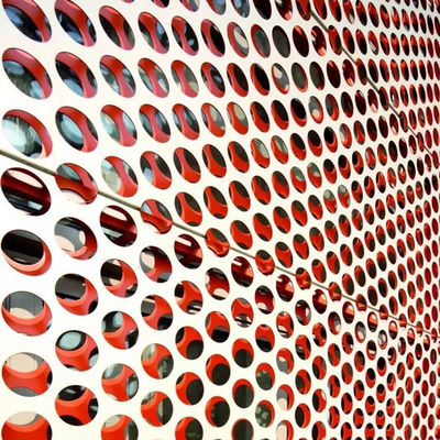 20 Gauge Round Hole Perforated Metal Mesh Sheet untuk Balkon