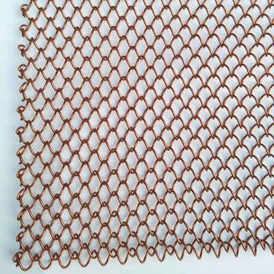 Arsitektur Aluminium Mesh Coil Drapery untuk Partisi Curtain Divider