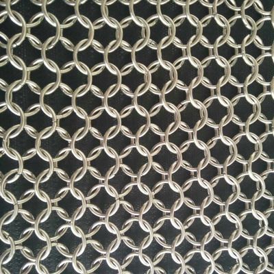 Arsitektur Aluminium Mesh Coil Drapery untuk Partisi Curtain Divider