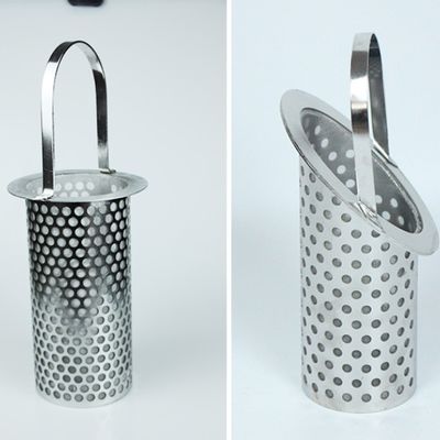 Tabung Filter Berlubang Baja Tahan Karat dengan Gagang 30mm-600mm