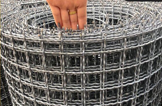 5mm Crimped Woven Wire Mesh Vibrating Screen dengan Hooks