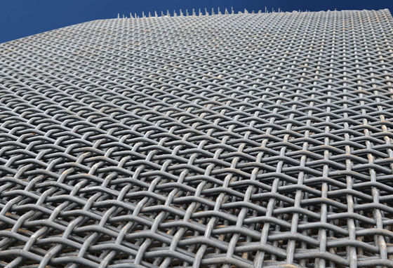 5mm Crimped Woven Wire Mesh Vibrating Screen dengan Hooks