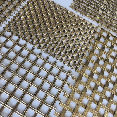 Kuningan Antik Ss 0.5mm Lock Crimp Wire Mesh Untuk Dekorasi Interior
