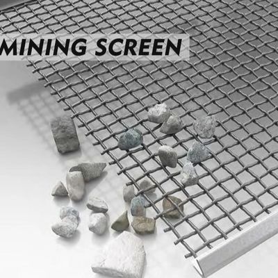 Stone Crusher Vibrating Crimped Woven Wire Mesh Untuk Penambangan Tambang