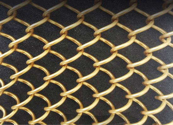 1.5mm Chain Link Fly Screen Dekoratif Aluminium Wire Mesh Metal Fabric Tirai