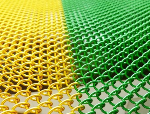 Mesh 0.8mm Metal Chain Link Tirai Tirai Untuk Dekorasi Dinding Kamar Layar Logam