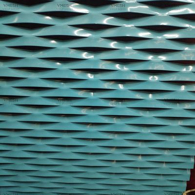 Dinding Eksterior 4x8 Kaki Aluminium Expanded Mesh Sheet Dilapisi Bubuk Tahan Karat