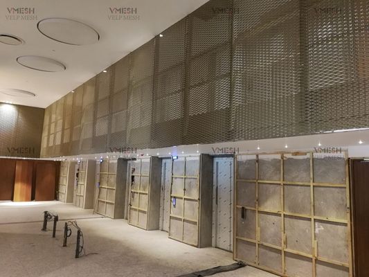 Bahan bangunan logam aluminium Fasad kelongsong dinding lembaran logam yang diperluas