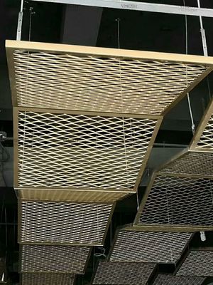 ditangguhkan 1060 3003 aluminium lembaran logam yang diperluas langit-langit oksidasi anodized