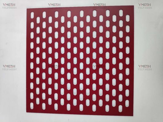 PVDF Dekoratif Aluminium Panel Cladding Dinding Logam Berlubang Padat