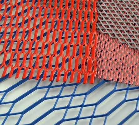 PVDF Exterior Wall Decorative Aluminium Expanded Metal Disesuaikan