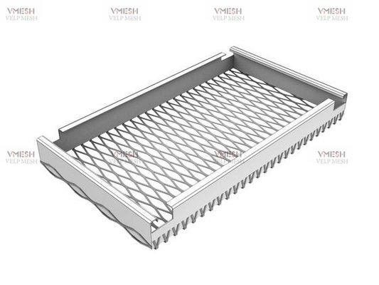 Expanded Panel Suspended Metal Aluminium Ceiling Untuk Pusat Perbelanjaan