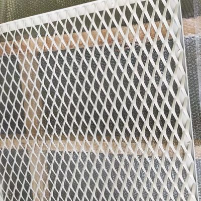 Bahan Bangunan Diamond Aluminium Expanded Metal Sheet Dilapisi Bubuk