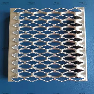 5 Lubang Berlian 450mm * 3000mm Kisi Papan Baja Galvanis Berlubang